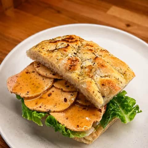 Focaccia Mortadella Chicken Sandwich