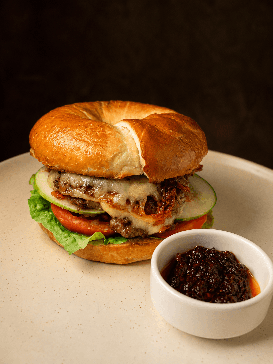 Bagel Smash Cheese Burger