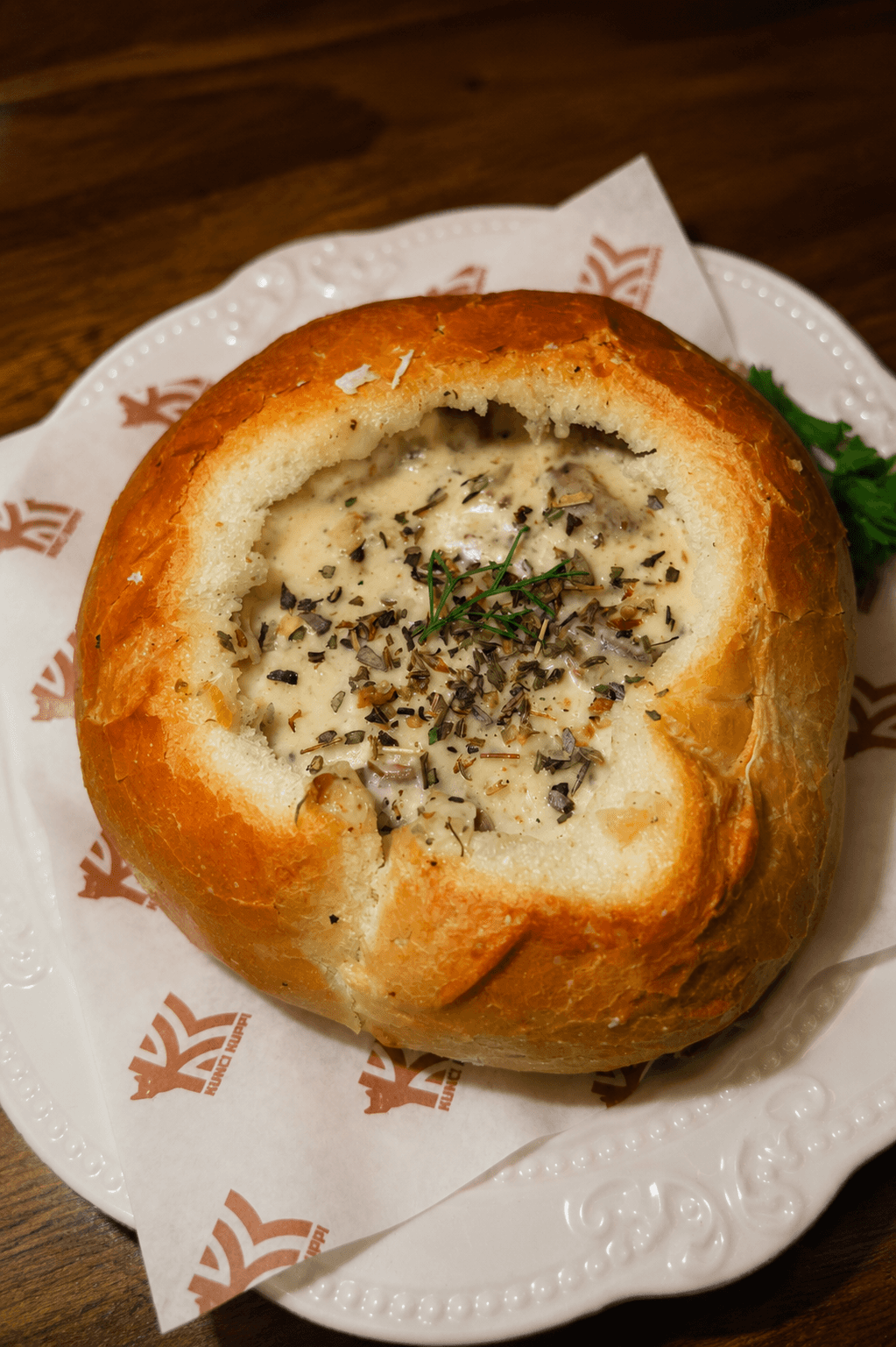 Breadbowl Creamy Truffle Mushroom soup